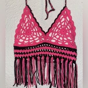 Crochet spiderweb top